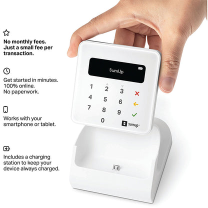 SumUp 800604901 Air Bundle, Air Card Reader and Charging Station