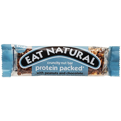 Eat Natural Peanuts and Chocolate Protein Bar, 45g, Pack of 12