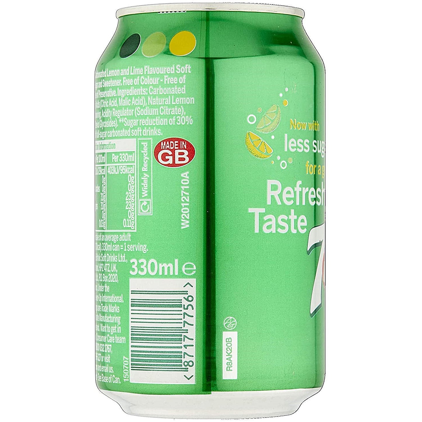7Up Lemon and Lime, 24x330ml Cans