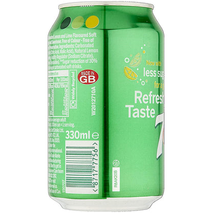 7Up Lemon and Lime, 24x330ml Cans