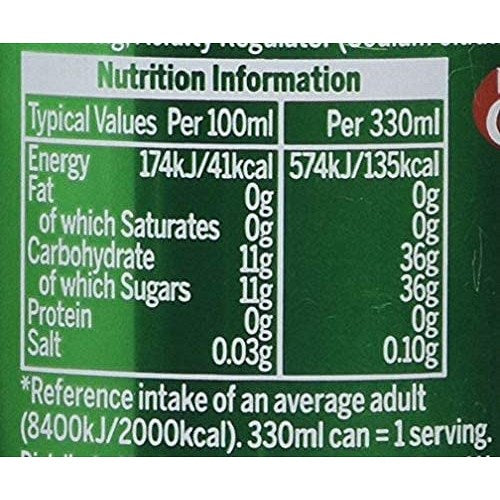 7Up Lemon and Lime, 24x330ml Cans