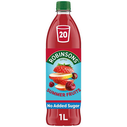 Robinsons No Added Sugar Summer Fruits Squash, 1 Litre Easy2Order : BRT03015