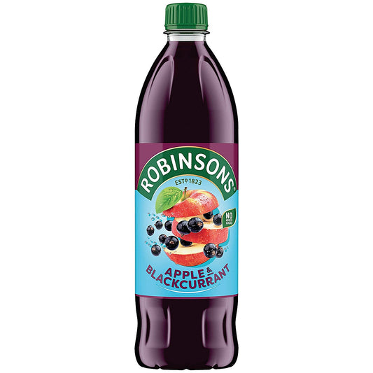 Robinsons No Added Sugar Apple & Blackcurrant Squash, 1 Litre