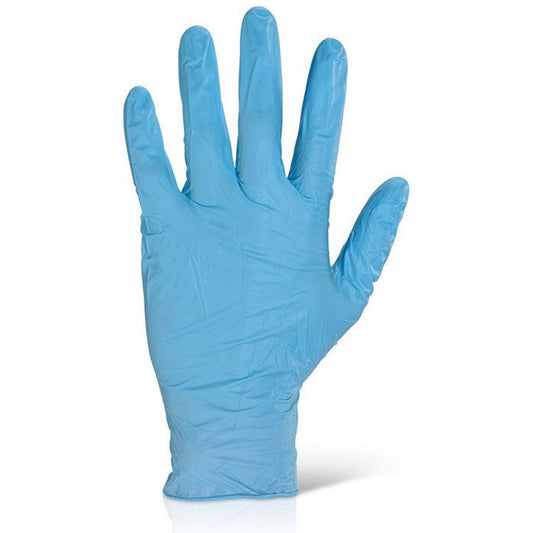 B-Safe Nitrile Disposable Gloves, Blue, Large