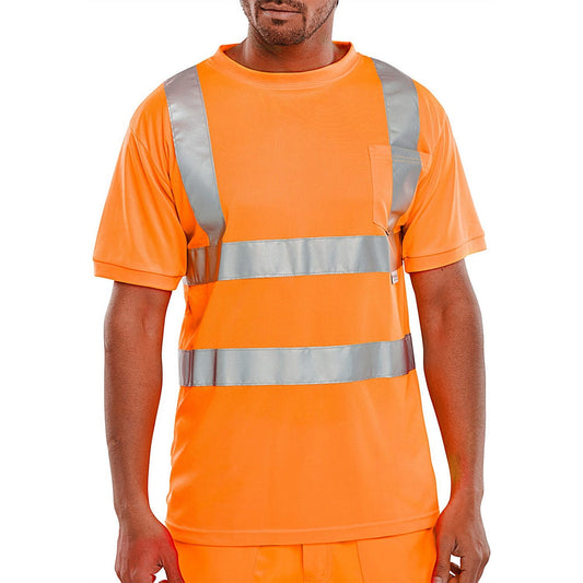 Beeswift Crew Neck T-Shirt, Orange, Small Easy2Order : BSCNTSENORS