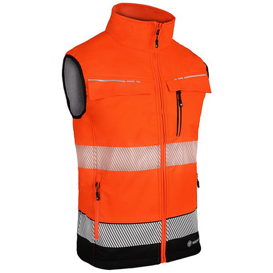 Beeswift Deltic Hi-Vis Two Tone Gilet, Orange & Black, 5XL