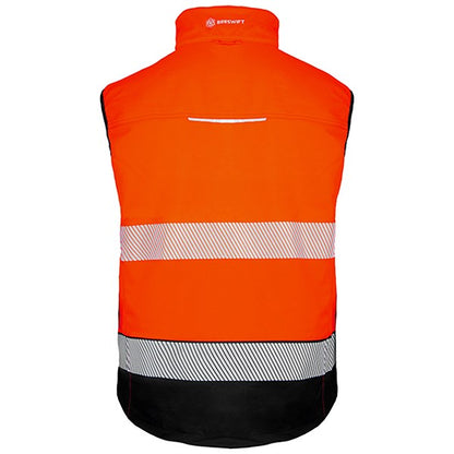 Beeswift Deltic Hi-Vis Two Tone Gilet, Orange & Black, XL