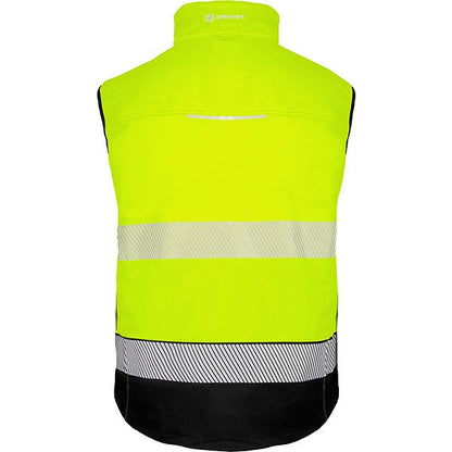 Beeswift Deltic Hi-Vis Two Tone Gilet, Saturn Yellow & Black, 4XL