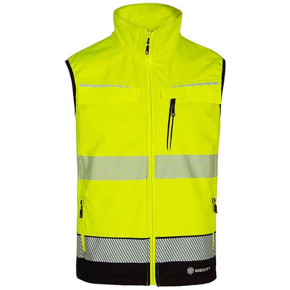 Beeswift Deltic Hi-Vis Two Tone Gilet, Saturn Yellow & Black, XL