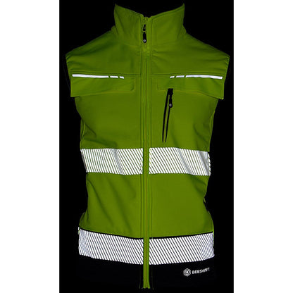 Beeswift Deltic Hi-Vis Two Tone Gilet, Saturn Yellow & Black, 2XL