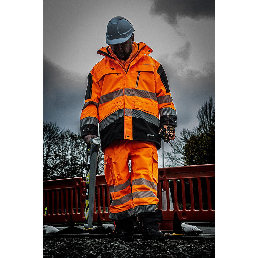 Beeswift Deltic Hi-Viz Two Tone Jacket, Orange & Black, XL Easy2Order : BSDJTTORBLXL