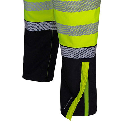 Beeswift Deltic Hi-Vis Two Tone Overtrousers, Saturn Yellow & Navy Blue, 4XL