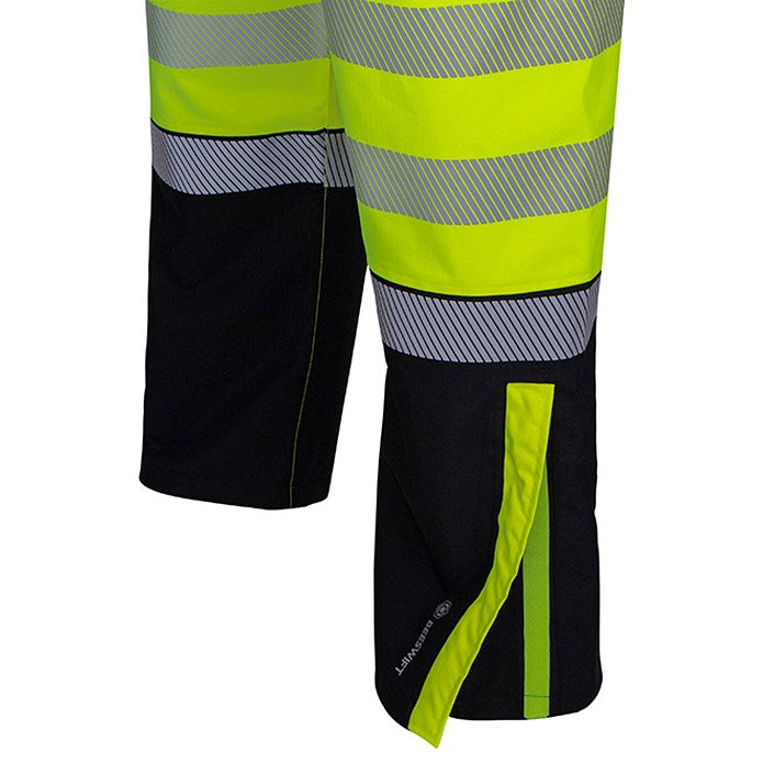 Beeswift Deltic Hi-Vis Two Tone Overtrousers, Saturn Yellow & Navy Blue, Large