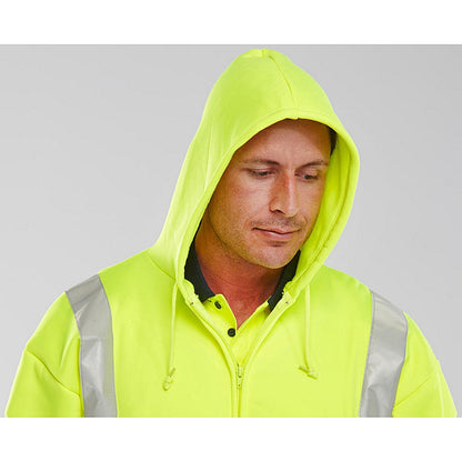 Beeswift Zip-Up Hooded Sweatshirt, Saturn Yellow, Large