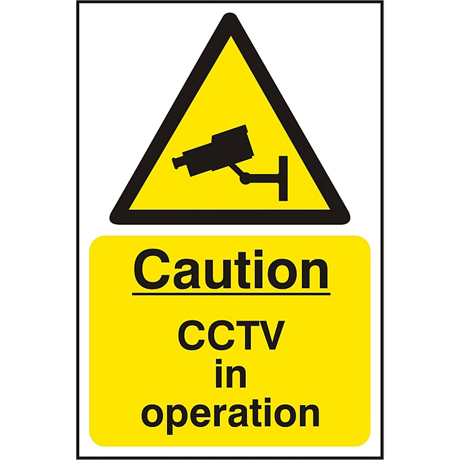 B-Safe Caution Cctv In Operation Sign, 200x300mm, Self Adhesive, Pack of 5