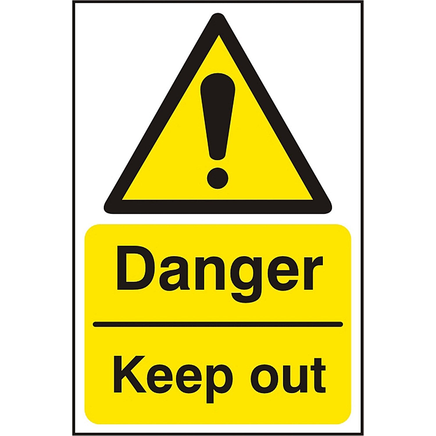 B-Safe Danger Keep Out Sign, 200x300mm, PVC, Pack of 5