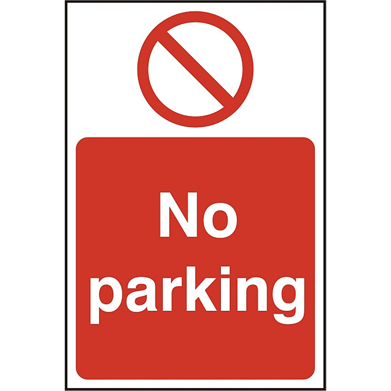 B-Safe No Parking Sign, 200x300mm, PVC, Pack of 5