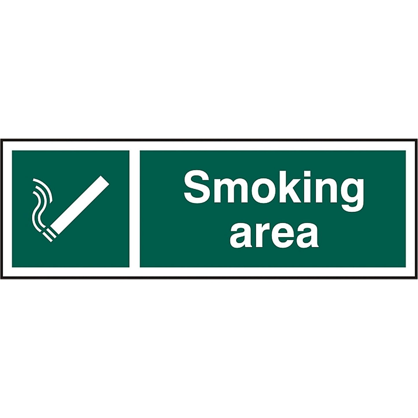 B-Safe Smoking Area Sign, 300x100mm, PVC, Pack of 5