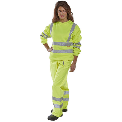 Beeswift Hi-Visibility Sweatshirt, Saturn Yellow, Medium