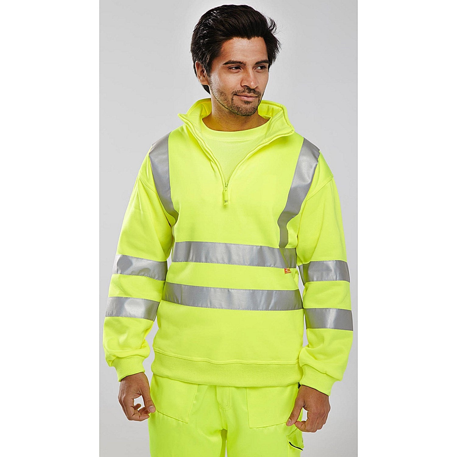 Beeswift Quarter Zipped Sweatshirt, Saturn Yellow, XL Easy2Order : BSZSSENSYXL