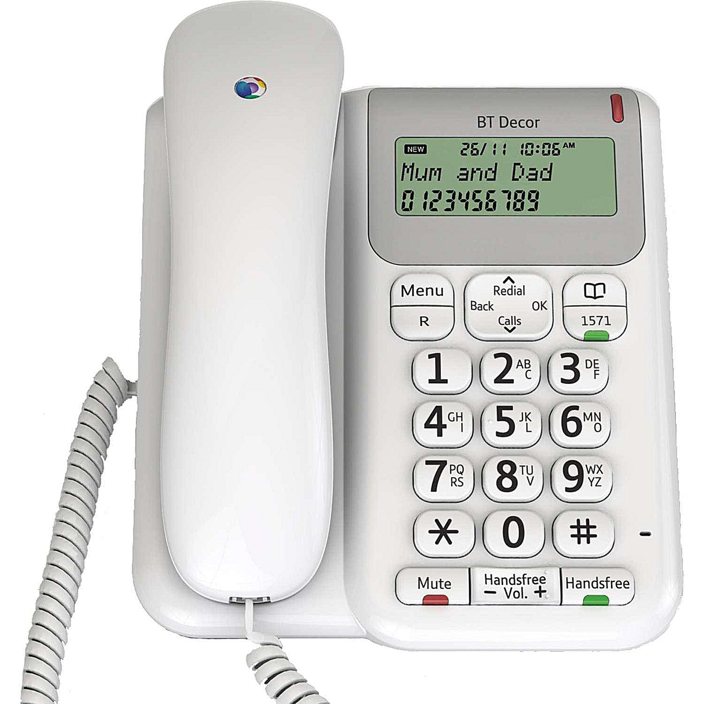 BT Decor 2200 Telephone 3-line LCD 50-entry Phonebook 30 Caller IDs Ref 061127