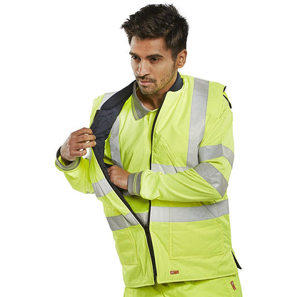 Beeswift Reversible Bodywarmer, Saturn Yellow & Navy Blue, Medium