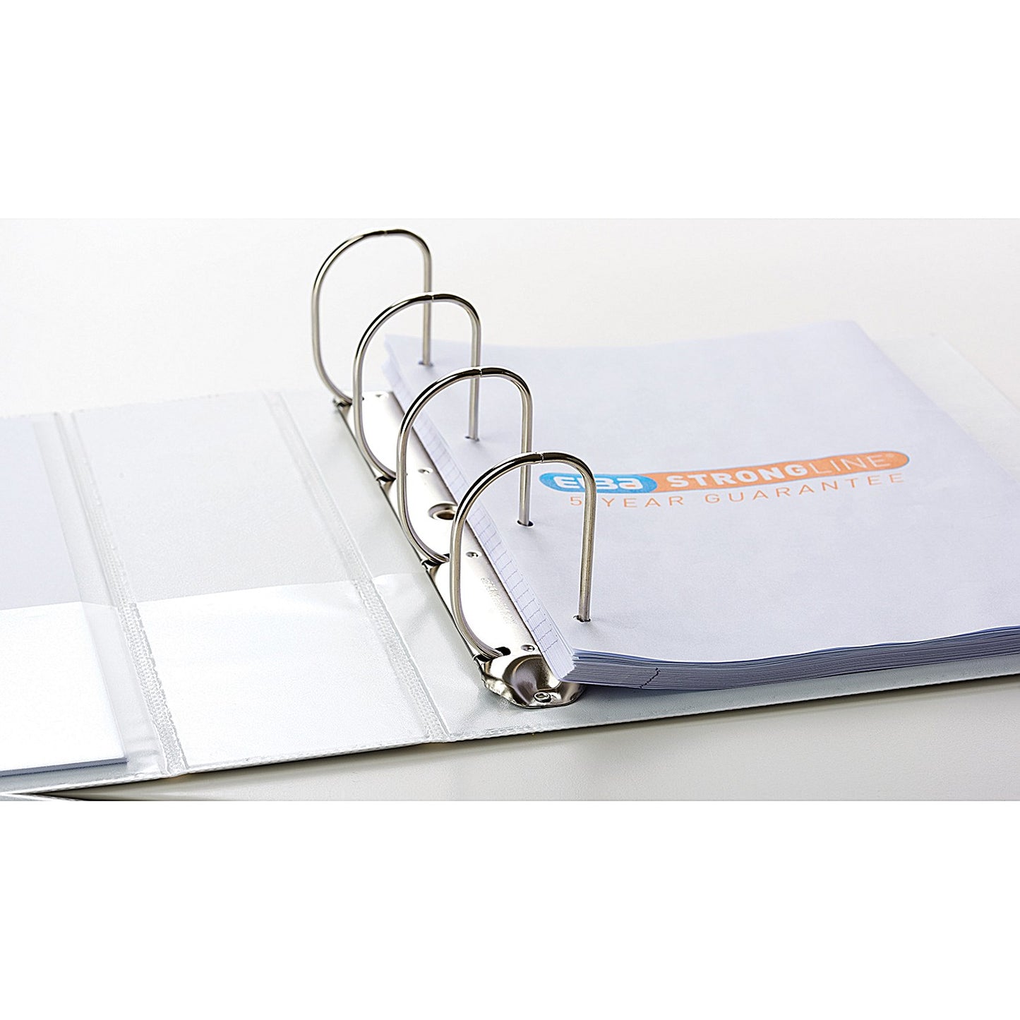 Elba Panorama Ring Binder, A4+, 4 D-Ring, 65mm Capacity, White, Pack of 10