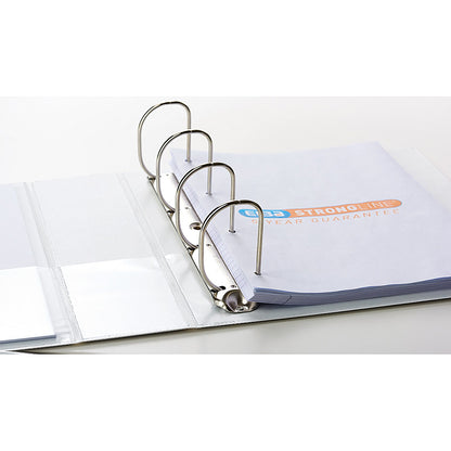Elba Panorama Ring Binder, A4+, 4 D-Ring, 65mm Capacity, White, Pack of 10