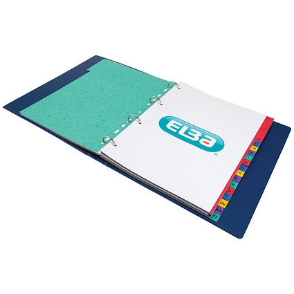 Elba Heavyweight Index Dividers, A-Z, Multicolour Tabs, A4, Multicolour