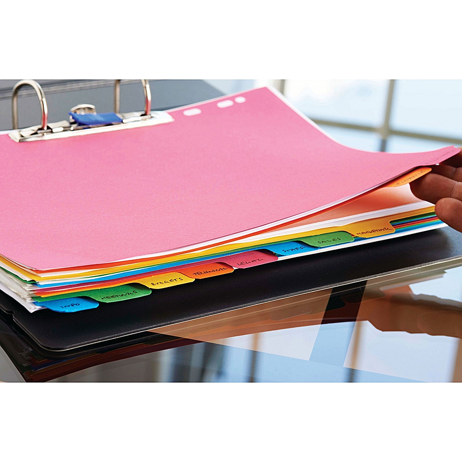 Elba Subject Dividers, 10-Part, Blank Multicolour Tabs, A4, Multicolour