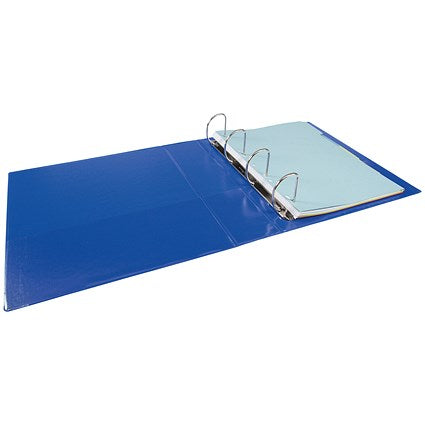 Elba Panorama Presentation Ring Binder, A4, 4 D-Ring, 50mm Capacity, Blue, Pack of 4
