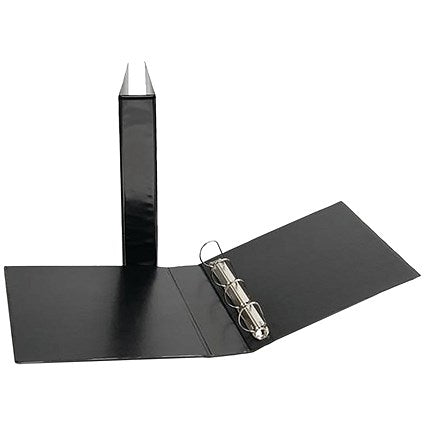 Elba Panorama Presentation Ring Binder, A4, 4 D-Ring, 65mm Capacity, Black, Pack of 4