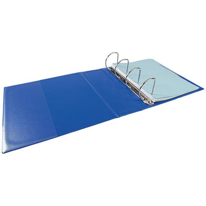 Elba Panorama Presentation Ring Binder, A4, 4 D-Ring, 65mm Capacity, Blue, Pack of 4