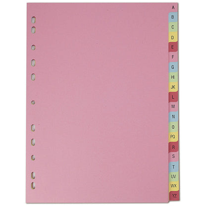 Elba Index Dividers, A-Z, Multicolour Tabs, A4, Multicolour