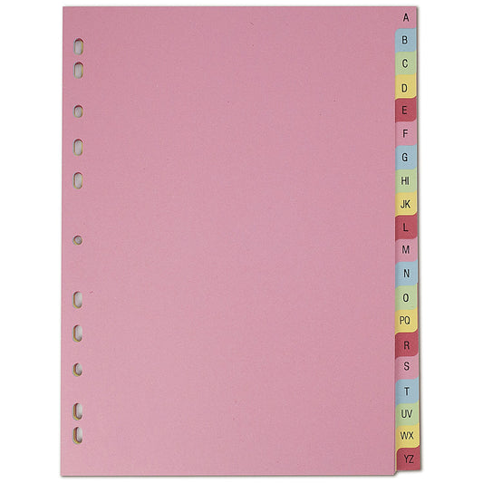 Elba Index Dividers, A-Z, Multicolour Tabs, A4, Multicolour