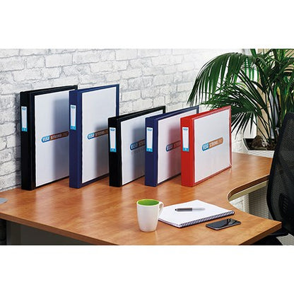 Elba Vision Ring Binder, A3, 4 D-Ring, 30mm Capacity, Portrait, Black