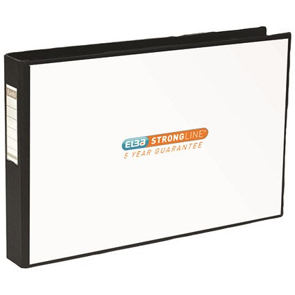 Elba Vision Ring Binder, A3, 4 D-Ring, 30mm Capacity, Landscape, Black