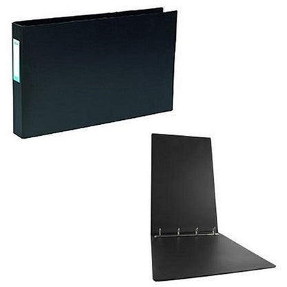 Elba Vision Ring Binder, A3, 4 D-Ring, 30mm Capacity, Landscape, Black