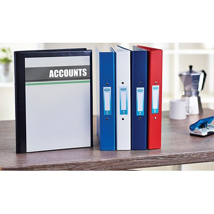 Elba Vision Ring Binder, A4, 4 O-Ring, 25mm Capacity, Black