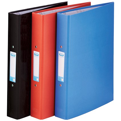 Elba Ring Binder, A4, 2 O-Ring, 25mm Capacity, Blue, Pack of 10