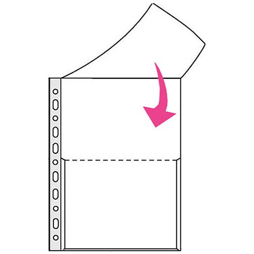 Oxford A4 Expanding Punch Pockets With Flap, 120 Micron, Top Opening, Pack of 10