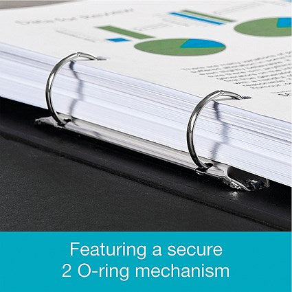 Elba Ring Binder, A5, 2 O-Ring, 25mm Capacity, Red, Pack of 10