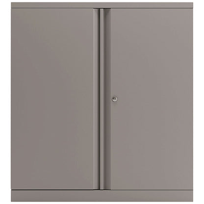 Bisley Low Metal Cupboard, Supplied Empty, 1000mm High, Goose Grey