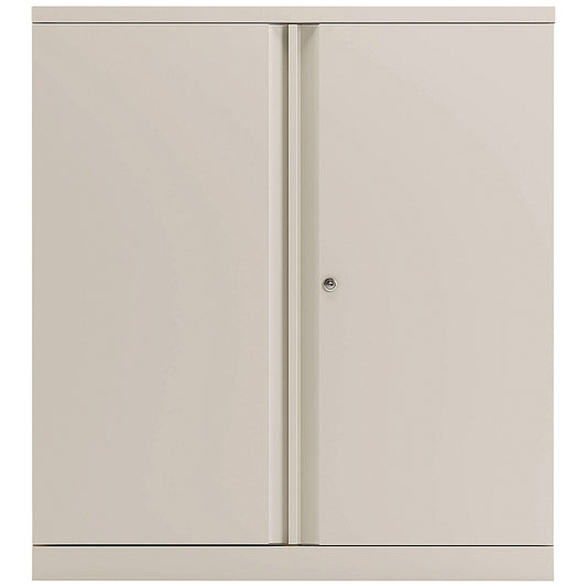Bisley Low Metal Cupboard, Supplied Empty, 1000mm High, Chalk White