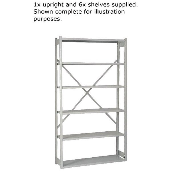 Bisley Shelving Extension Kit, W1000 x D300mm, Grey