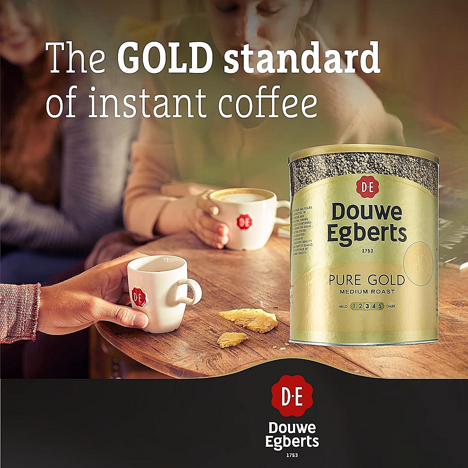 Douwe Egberts Pure Gold Medium Roast Instant Coffee, 750g