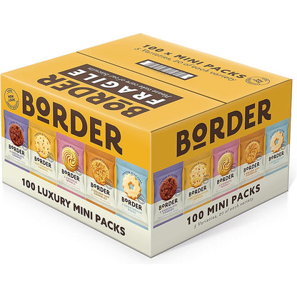 Border Mini Twin Biscuits Variety Pack, Pack of 100
