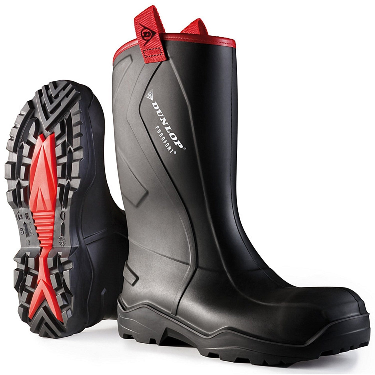 Dunlop Purofort+Rugged Full Safety Rigger Boots, Black, 7 Easy2Order : C76204307