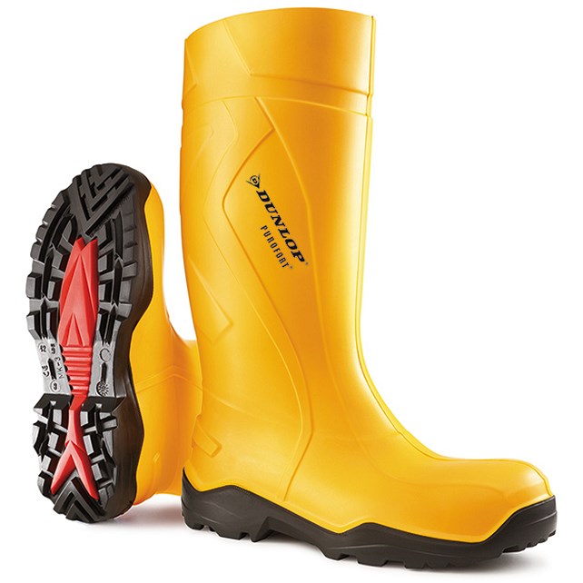 Dunlop Purofort+Full Safety Wellington Boots, Yellow, 6 Easy2Order : C76224106