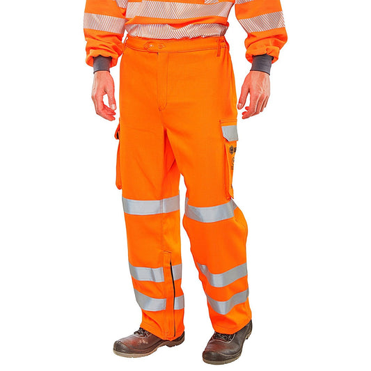 Beeswift Orange Arc Compliant Ris Trousers, Orange, 34T Easy2Order : CARC152OR34T
